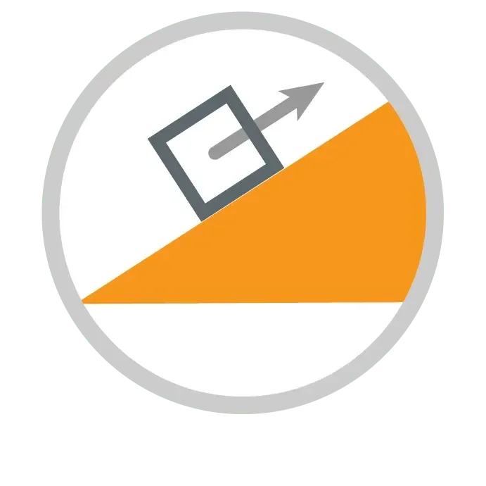 Inclined plane icon