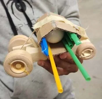 A student-designed example of a Creative Crash Testing model.