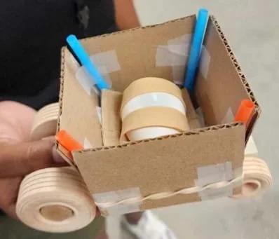A student-designed example of a Creative Crash Testing model.