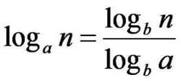 log a n = log b n / log b a