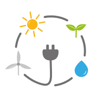Graphic showing various types of renewable energy