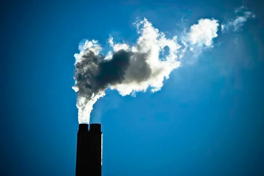 Power plant smoke stack