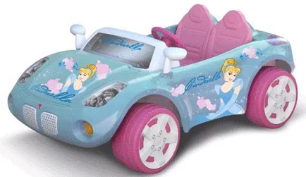Image of a battery-powered Cinderella toy car.