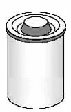 A drawing of a film clear film canister with an internal-sealing lid.