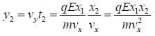 y2 = vyt2 etc.