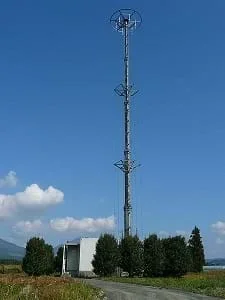 A radio station/antennae