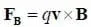 equation: Fb = qv x B