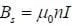 equation Bs = μ0nI