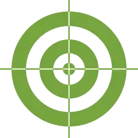 A bull's eye target.