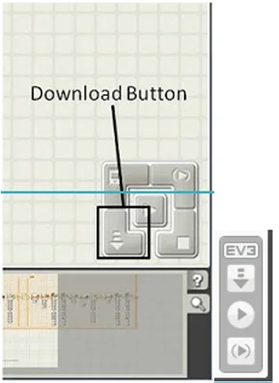 A screenshot of the EV3 software Download button.