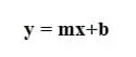 y=mx+b