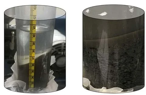 Standing water in clay; standing water in clay with biochar.