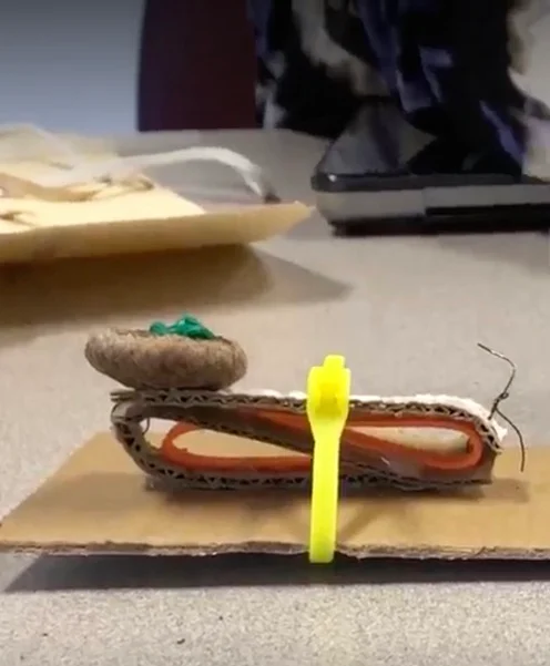 A photo showing a student prototype before testing.