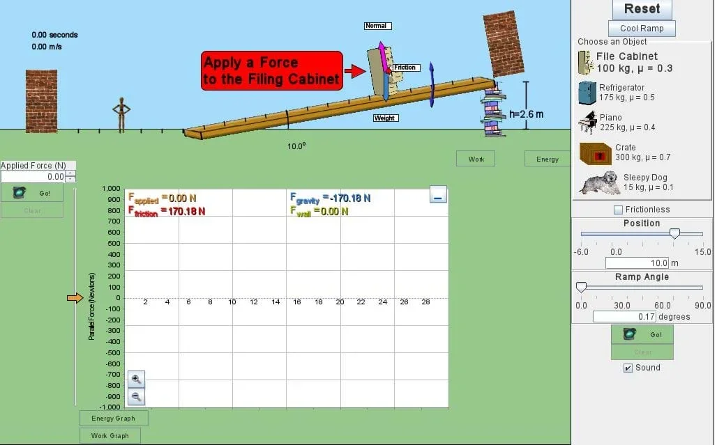 An image showing a simulation to represent force.