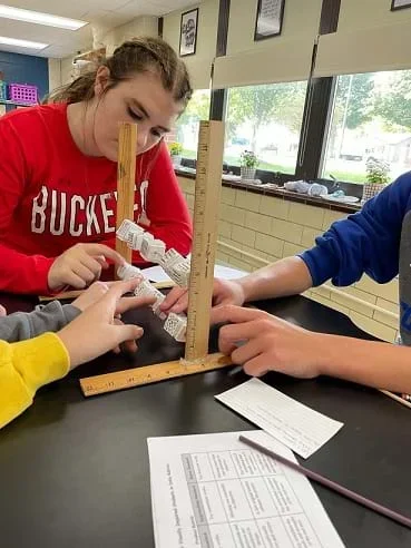 Students build a toy that is teaching texture differences.