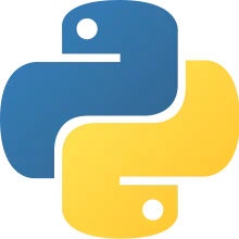 Icon containing two snakes, one blue and one yellow, creating a ‘plus’ sign.