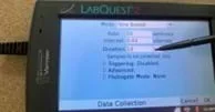 A photo of a Vernier probe interface showing that the length of time the probe collects data can be increased to at least 15 seconds.